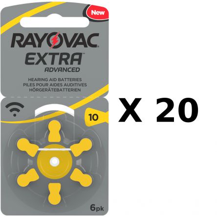 Rayovac Piles pour appareil auditif Rayovac, taille 10, emballage de 16