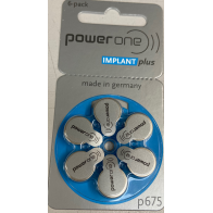 Piles auditives PowerOne 675 PLUS pour implant cochléaire sans mercure